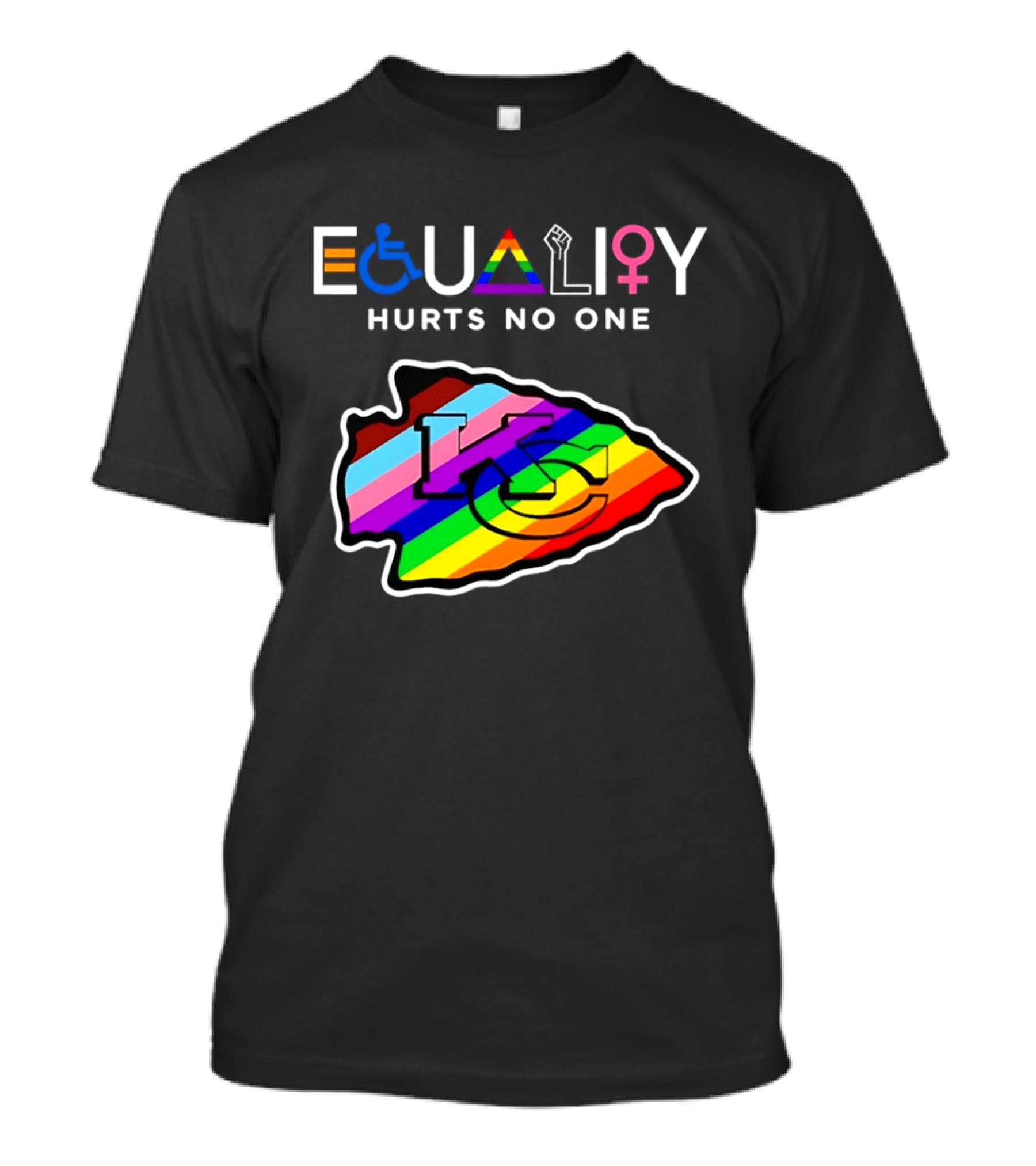 Kansas City Chiefs Equality Hurts No One LGBTQ Pride T-Shirt