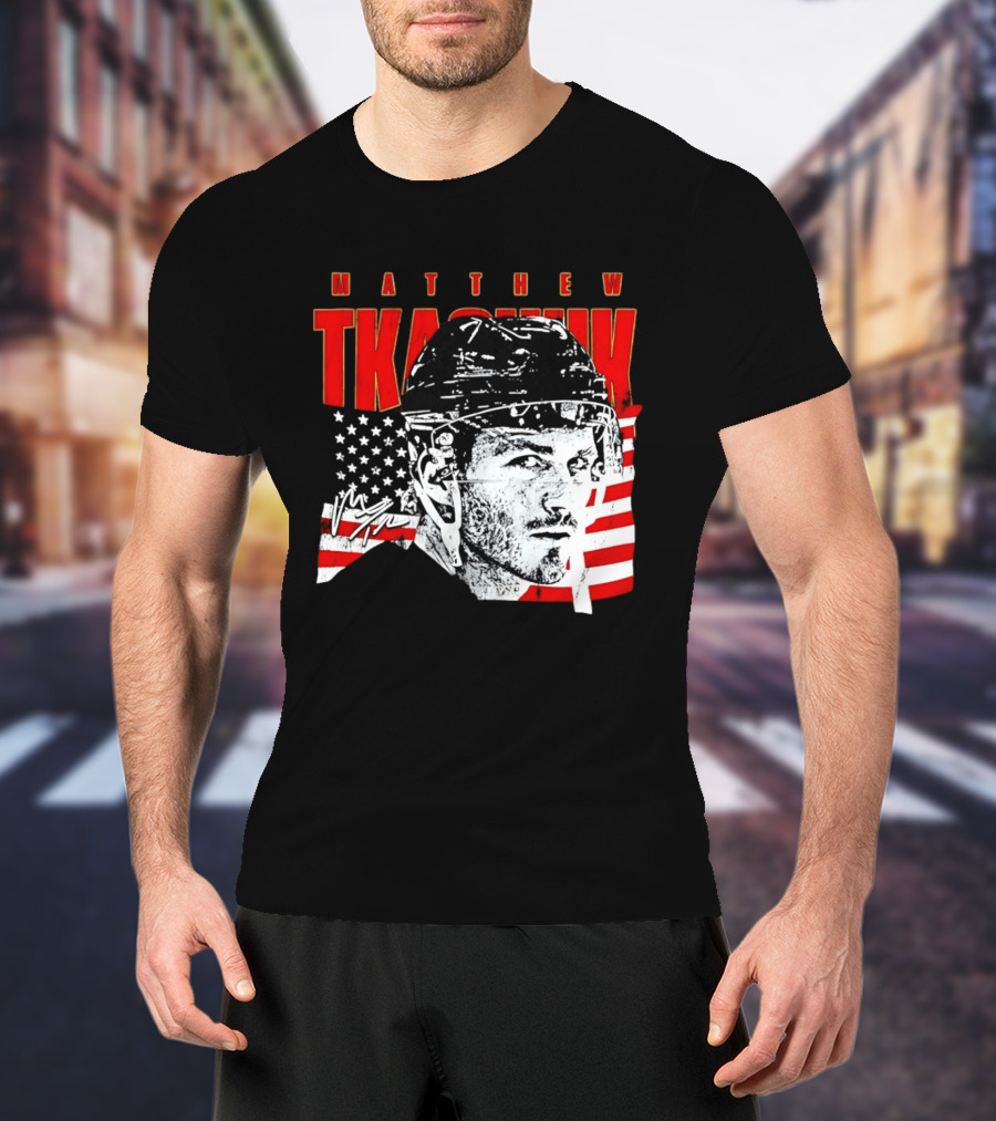 Matthew Tkachuk Usa Hockey Florida Stars And Stripes T-Shirt