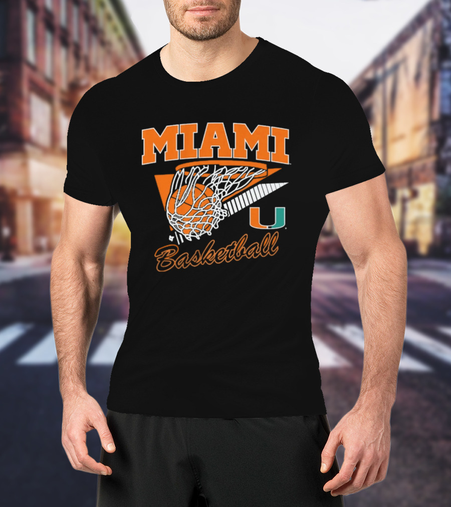 Miami Basketball U Basketball Swish T-Shirt