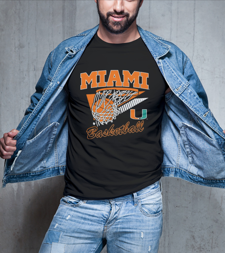 Miami Basketball U Basketball Swish T-Shirt