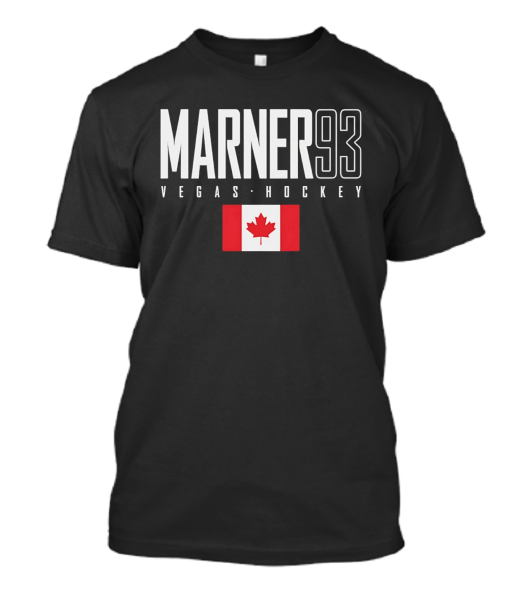 Mitch Marner 93 Vegas Hockey Canada Flag T-Shirt