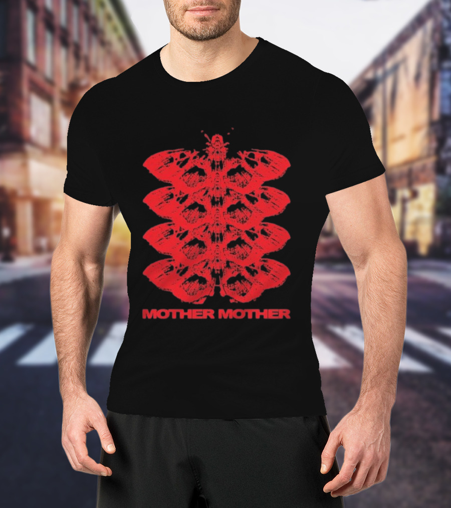 Mother Mother Red Moth Symmetrical T-Shirt