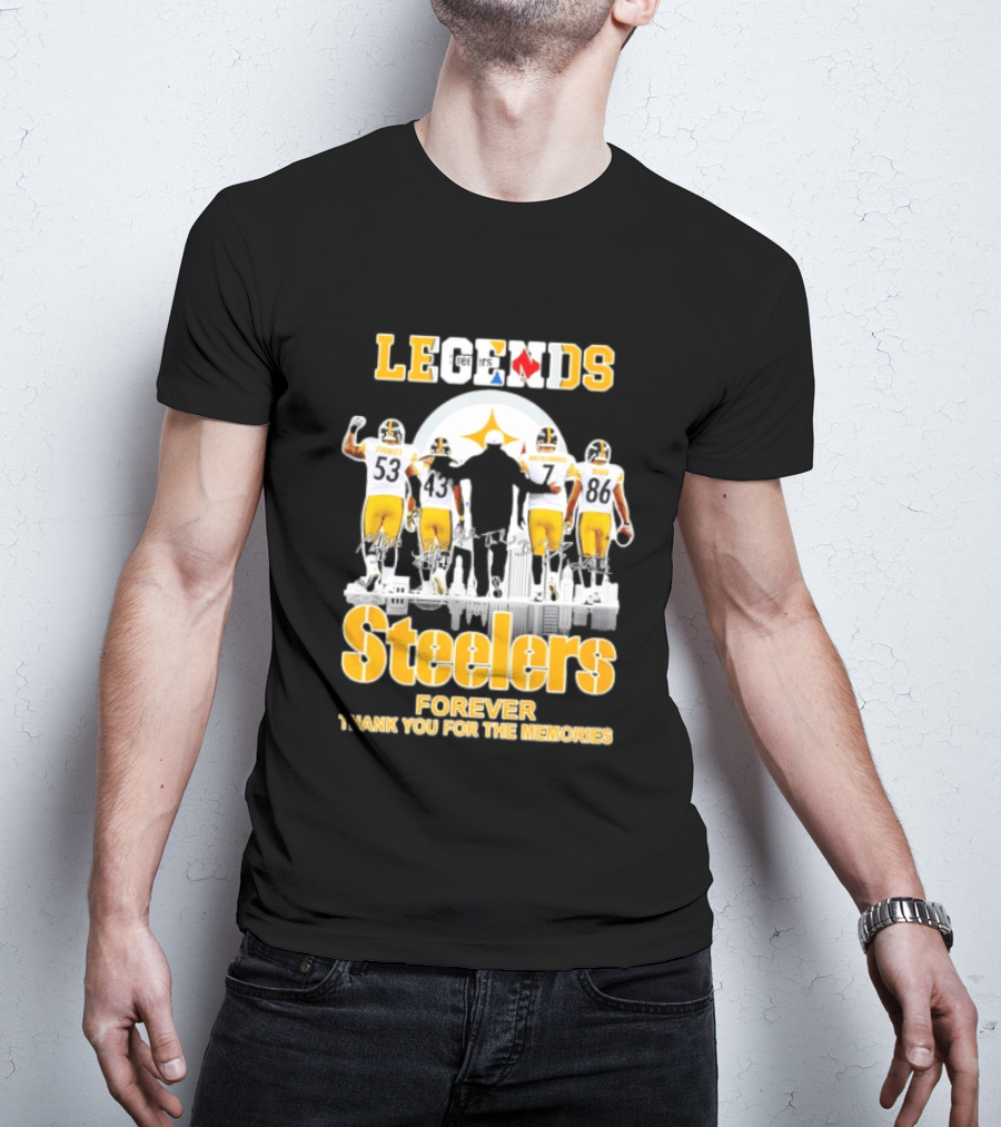 Steelers Legends Forever Thank You For The Memories City Skyline T-Shirt