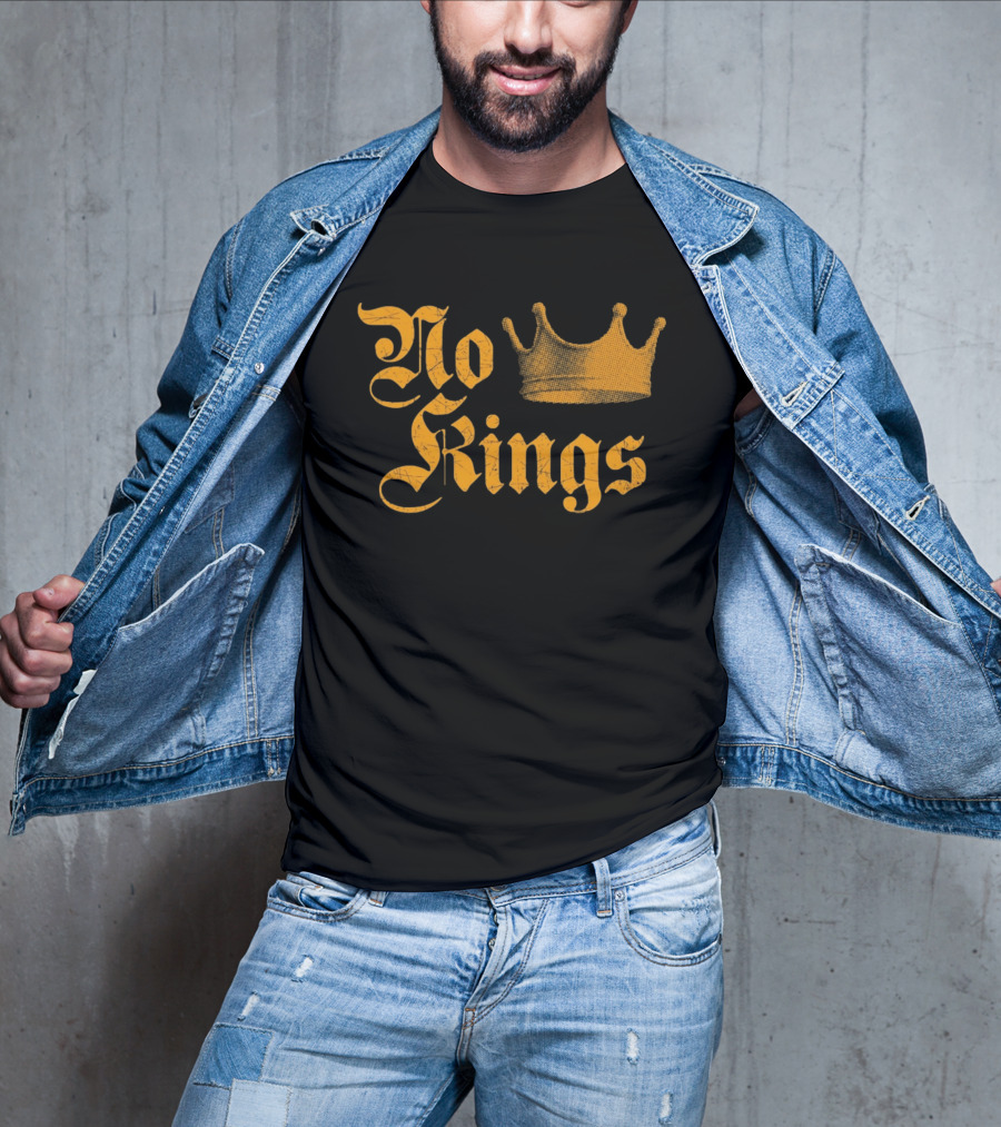 No Kings Since 1776 Gold Crown T-Shirt