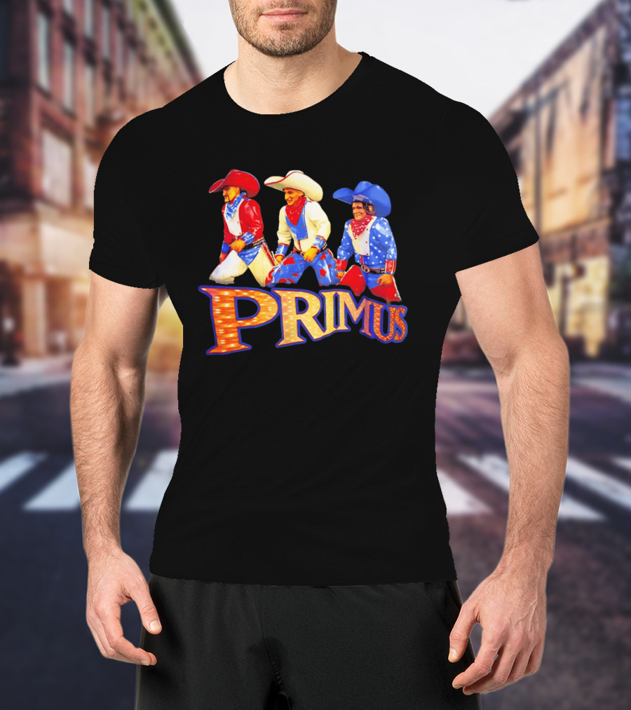 Primus Cowboys Band Merch Colorful Western T-Shirt