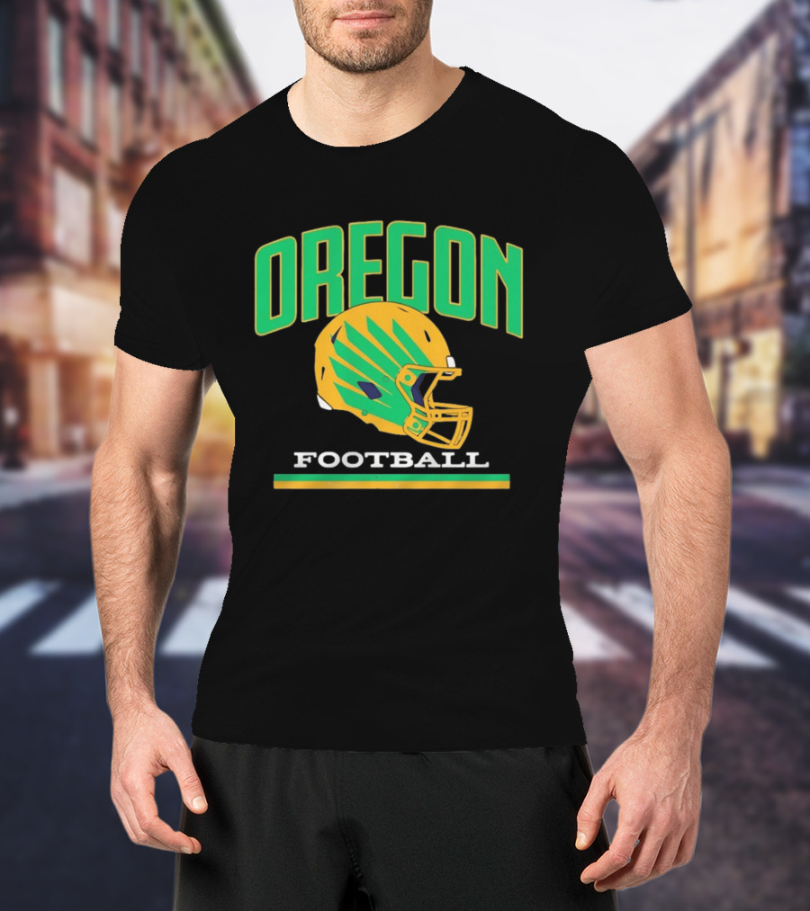 Oregon Ducks Football Team Helmet T-Shirt
