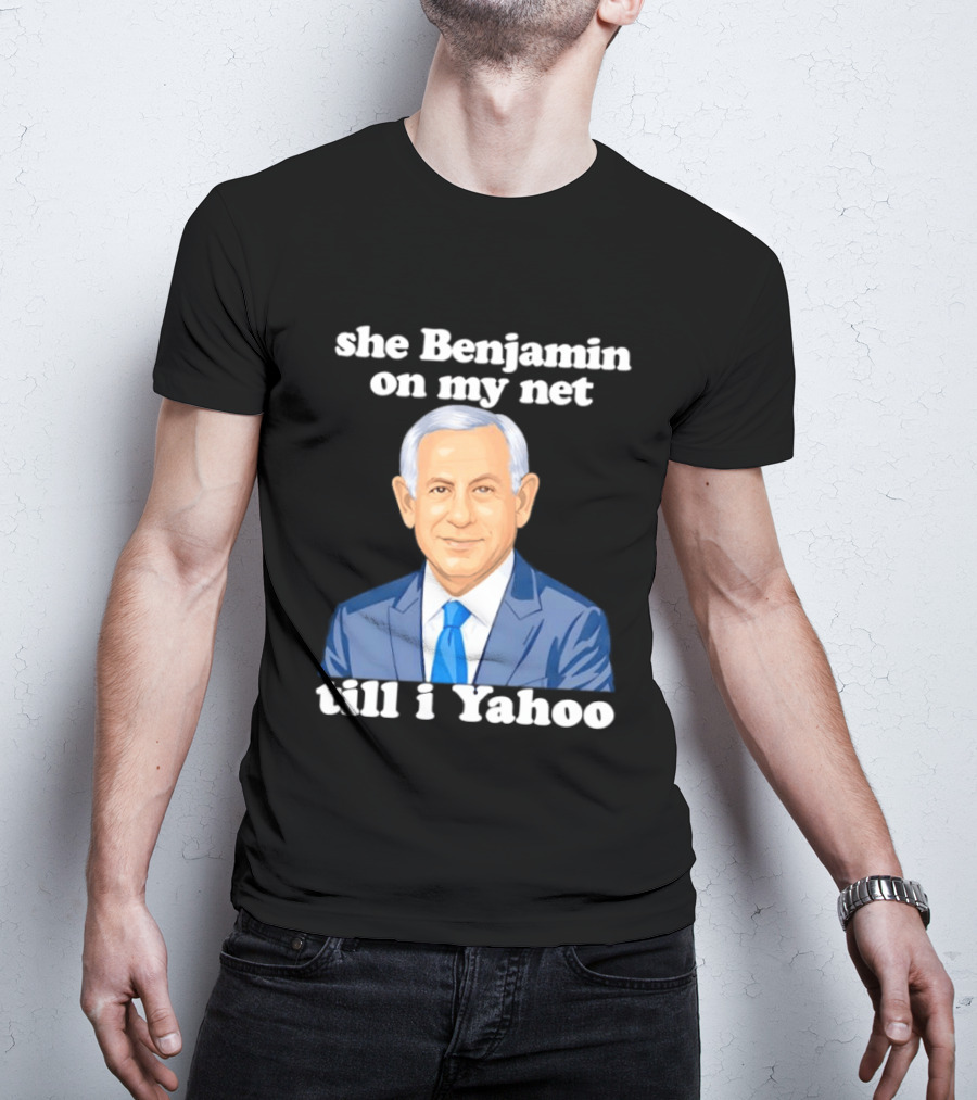 She Benjamin On My Net Till I Yahoo Cartoon Benjamin Portrait Blue Suit T-Shirt
