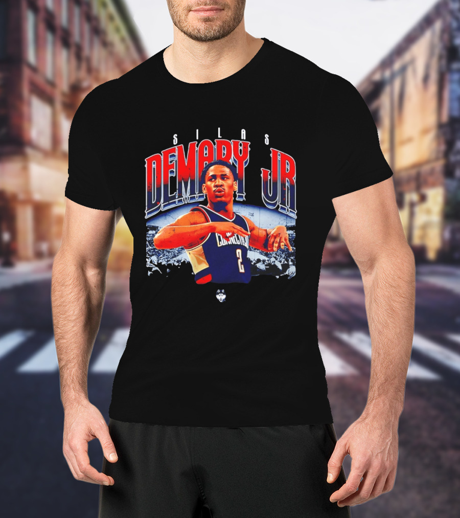 Silas Demary Jr UConn Husky Basketball Player Collage T-Shirt
