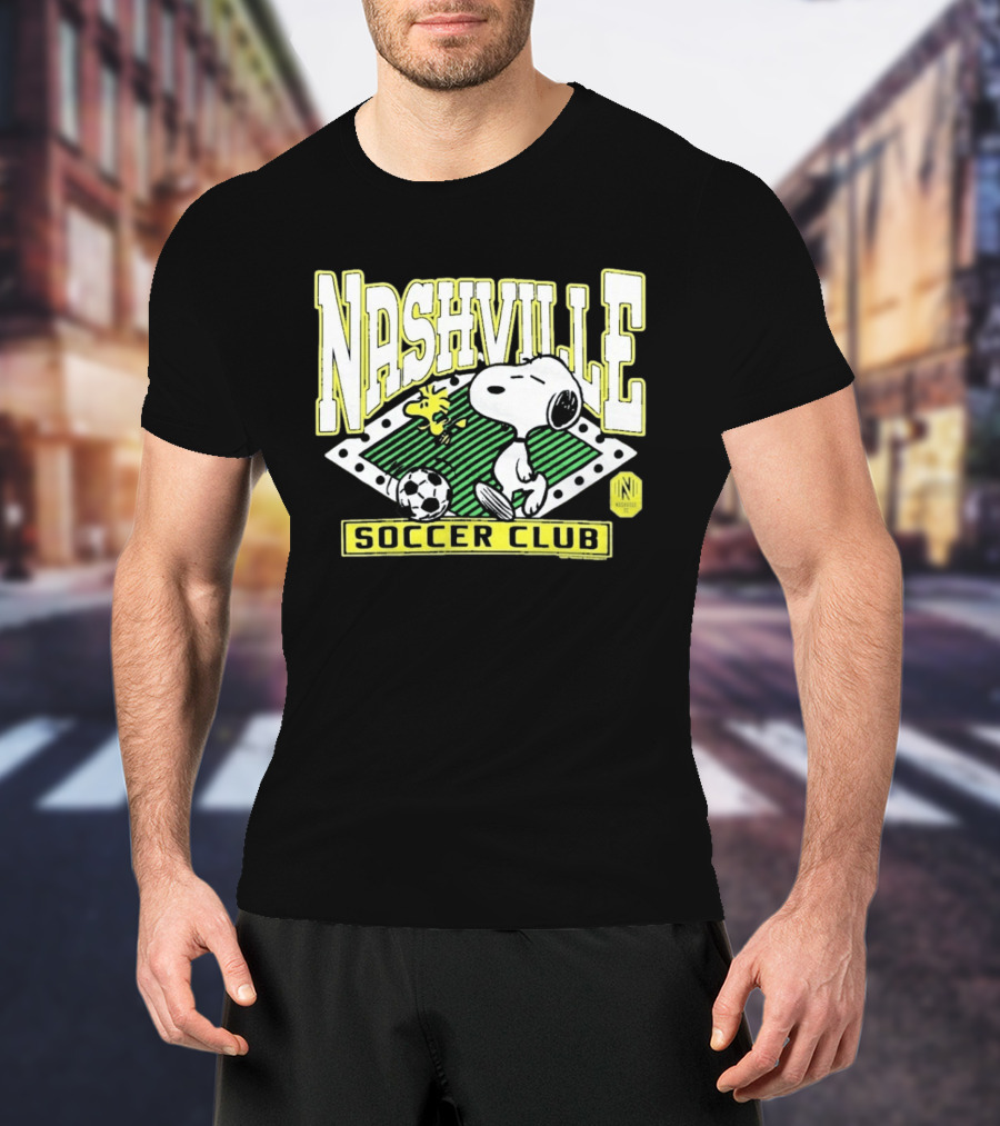 Nashville Soccer Club Snoopy Woodstock Peanuts Collaboration T-Shirt