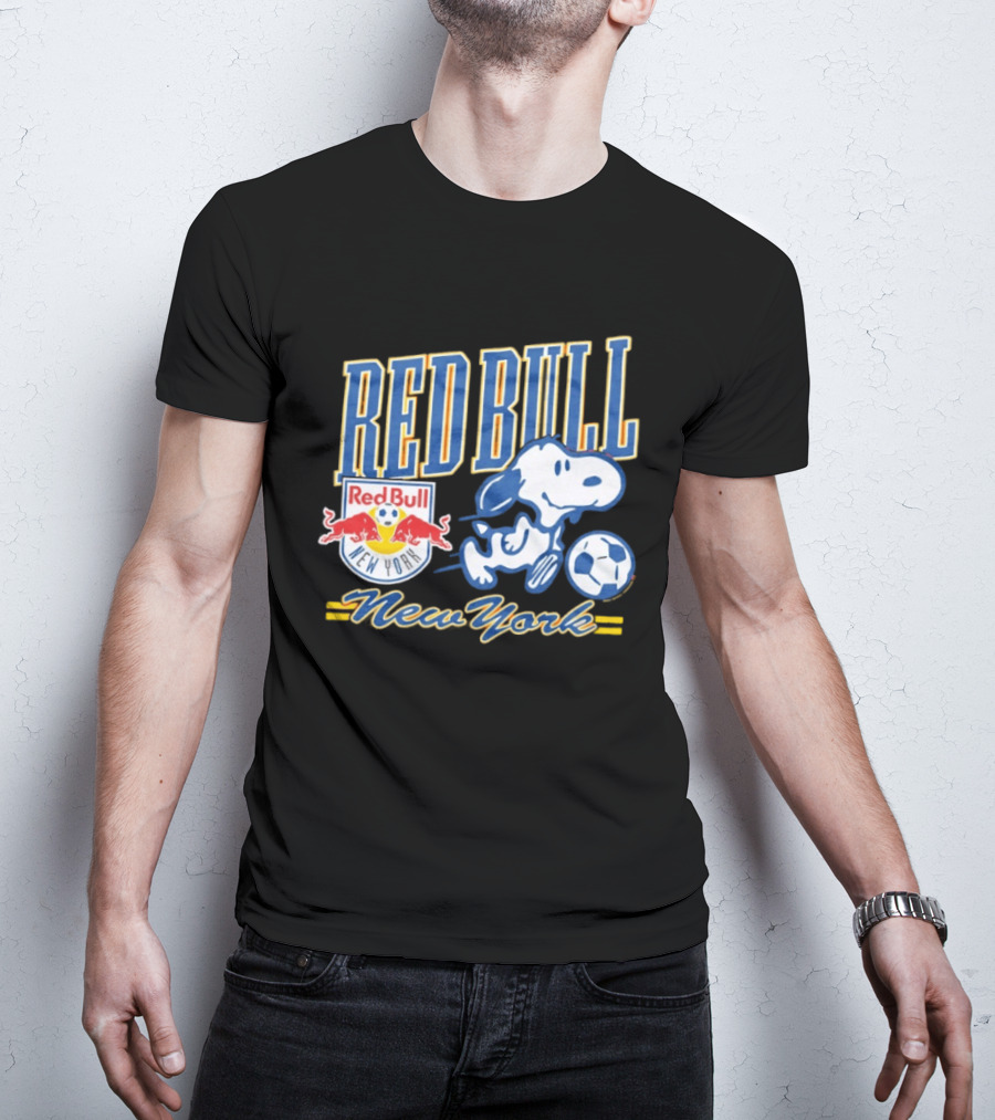 Peanuts Snoopy Red Bull New York Soccer Collaboration T-Shirt