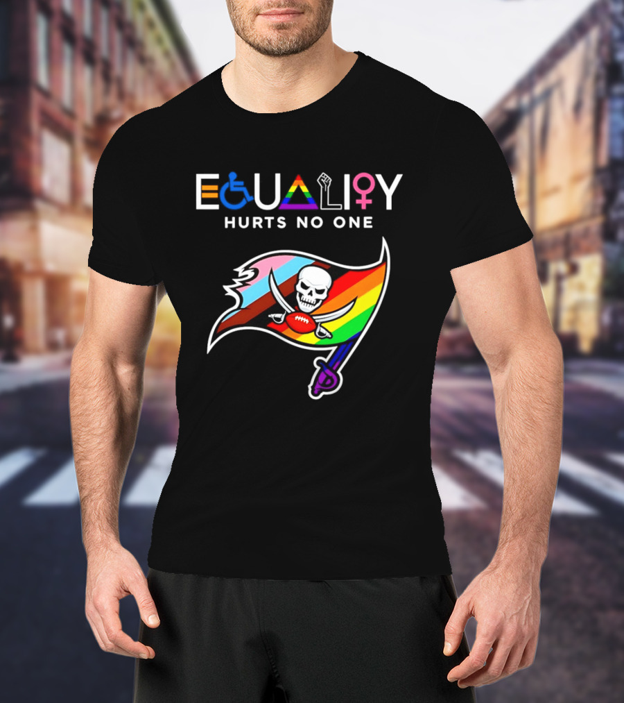 Tampa Bay Buccaneers Equality Hurts No One LGBTQ Pride Flag T-Shirt
