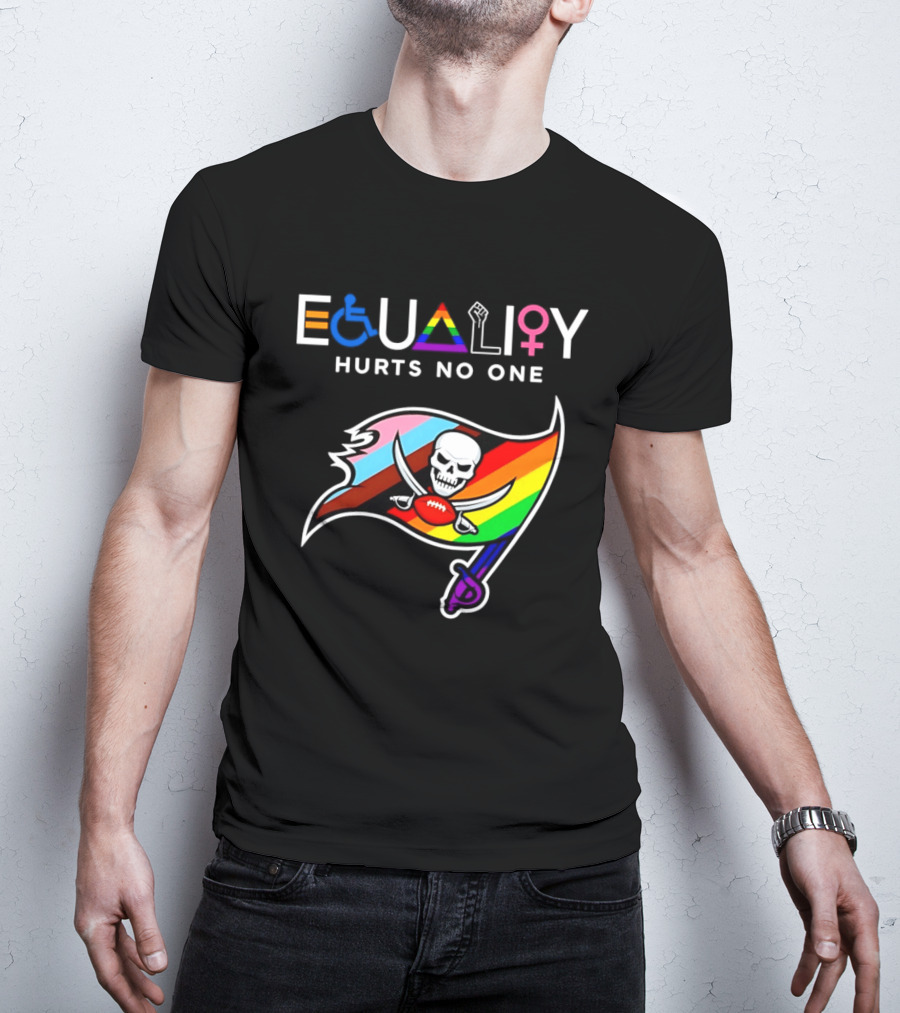 Tampa Bay Buccaneers Equality Hurts No One LGBTQ Pride Flag T-Shirt