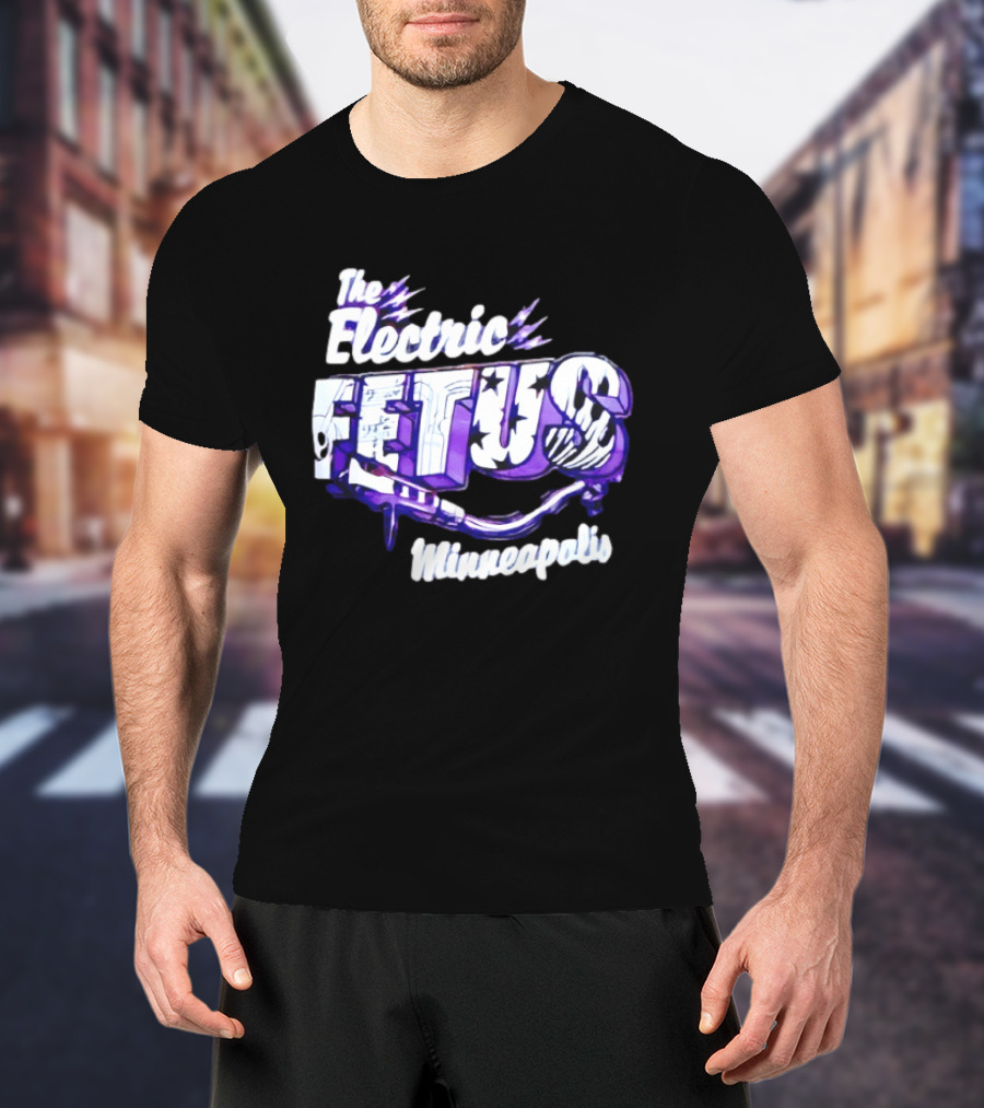 The Electric Fetus Minneapolis Purple Stars And Stripes T-Shirt
