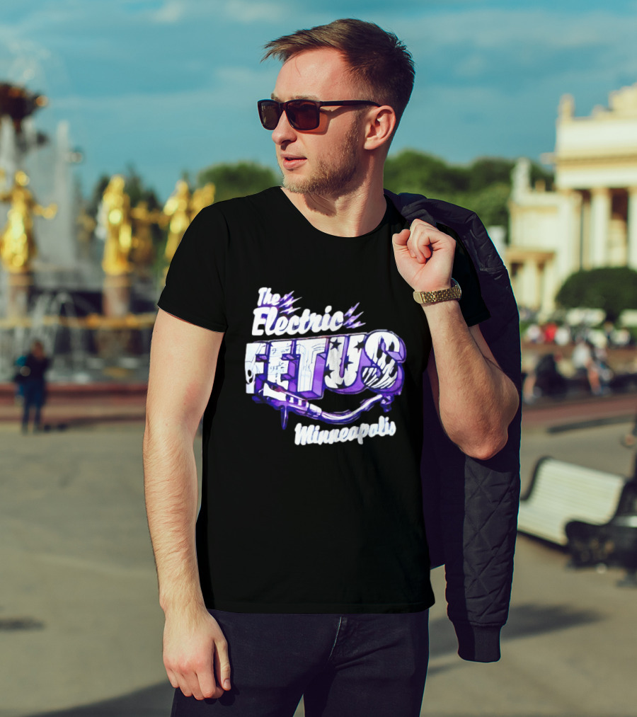 The Electric Fetus Minneapolis Purple Stars And Stripes T-Shirt