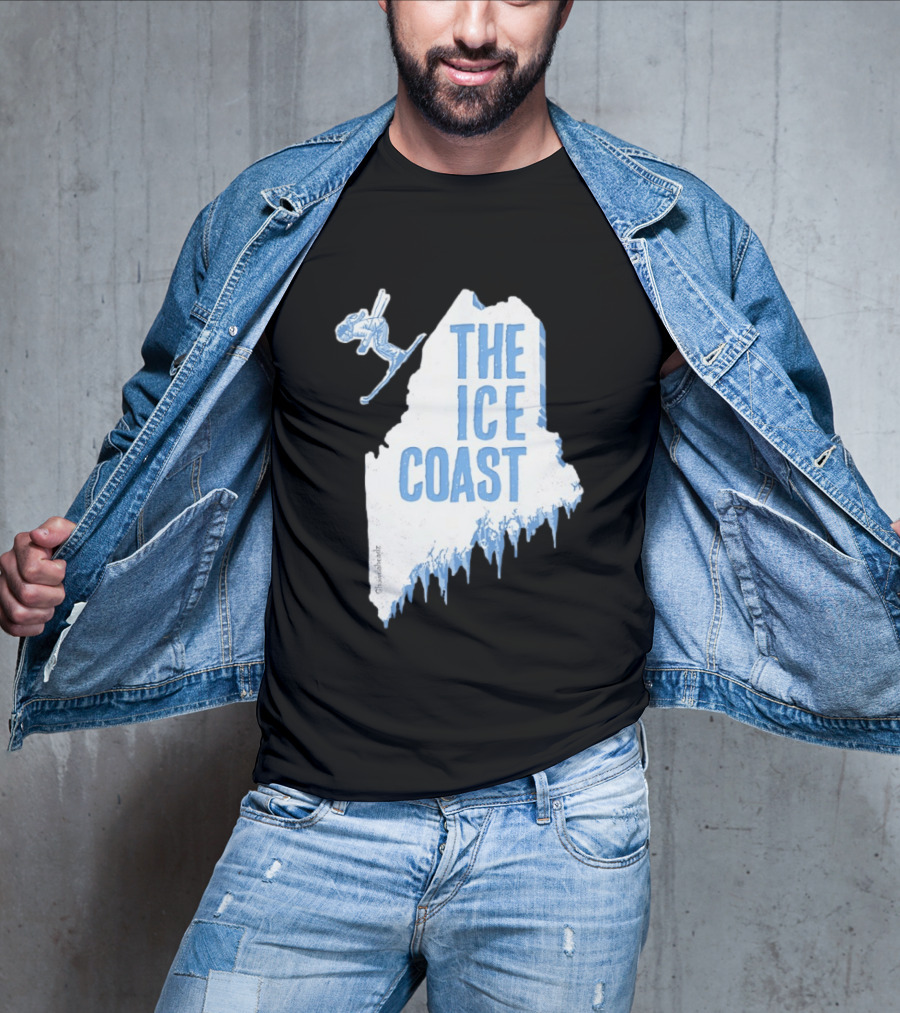 The Ice Coast Skier Jumping Map T-Shirt