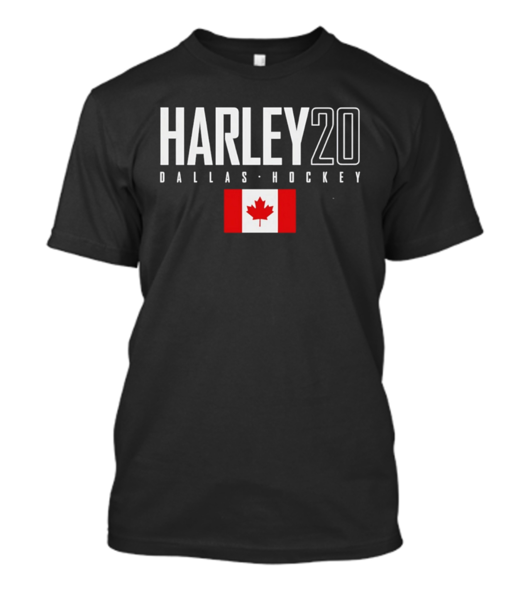 Harley 20 Dallas Hockey Canada Flag T-Shirt