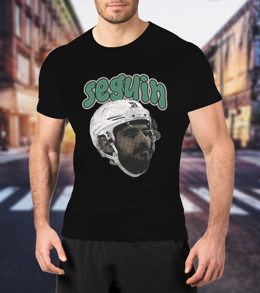 Seguin Dallas Stars Hockey Big Face T-Shirt