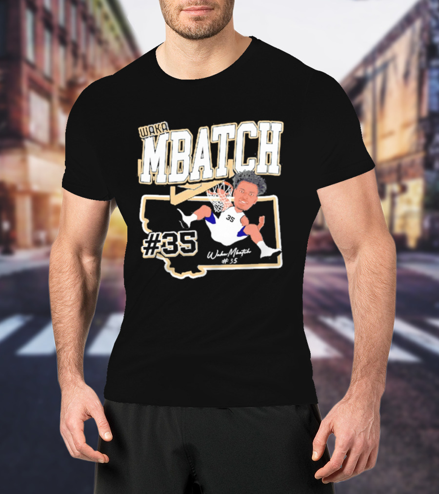Waka Mbatch Montana State Bobcats Basketball #35 Caricature '26 T-Shirt