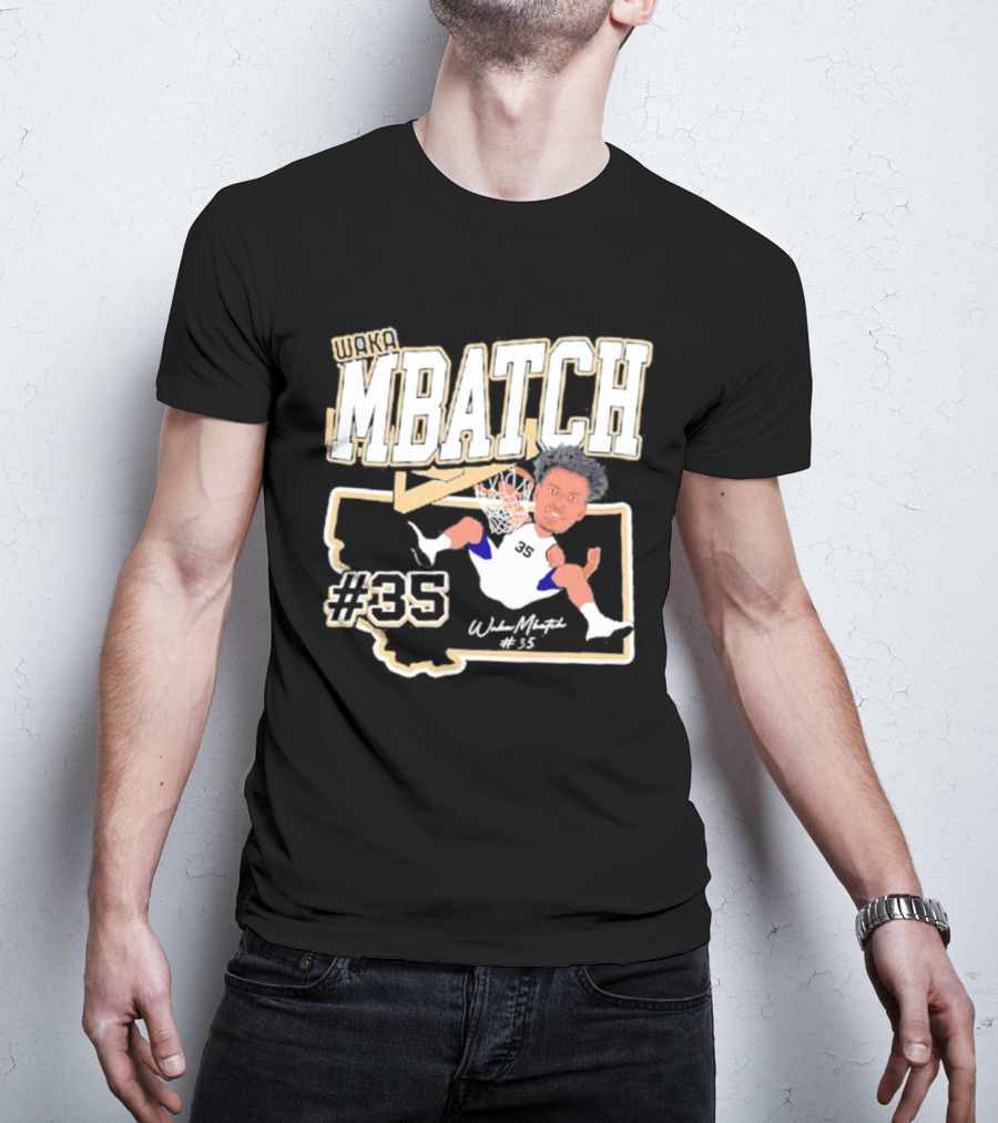 Waka Mbatch Montana State Bobcats Basketball #35 Caricature '26 T-Shirt