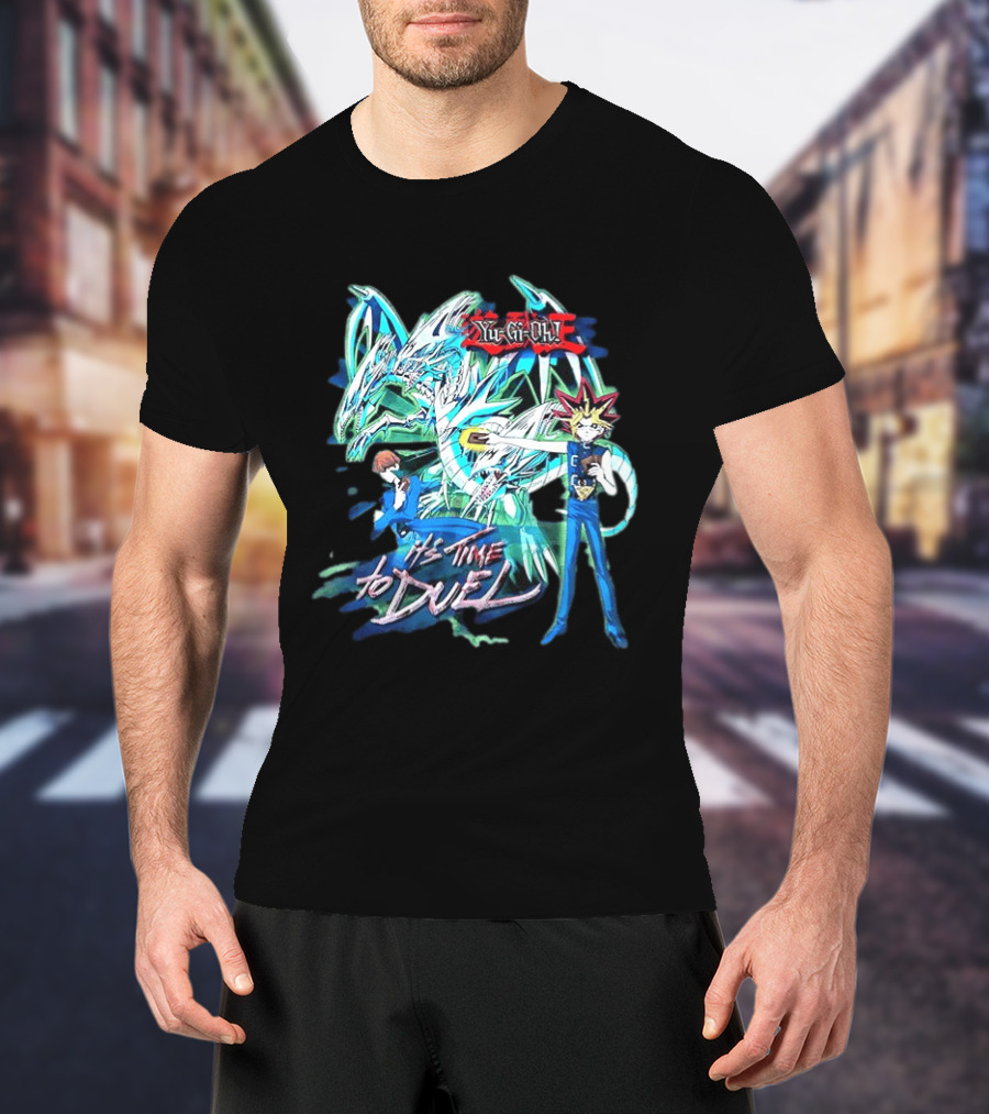 Yu Gi Oh Master Duel It's Time To Duel Blue Eyes White Dragon Yugi Kaiba T-Shirt