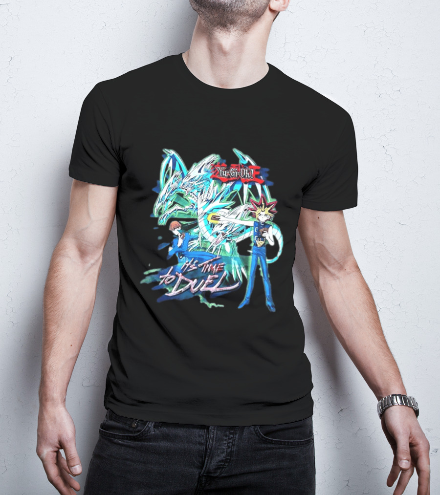 Yu Gi Oh Master Duel It's Time To Duel Blue Eyes White Dragon Yugi Kaiba T-Shirt