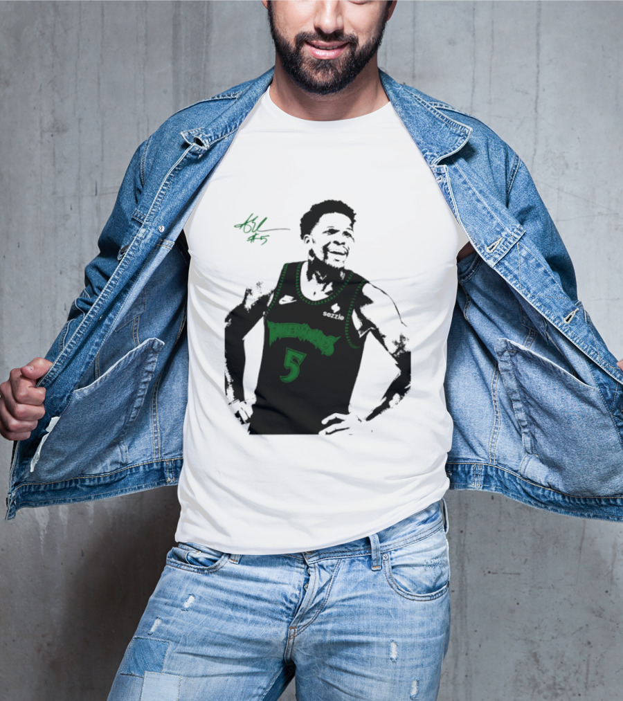 Anthony Edwards Minnesota Timberwolves Number 5 Signature T-Shirt