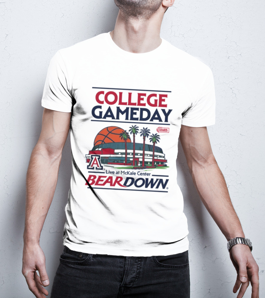 Arizona Wildcats College Gameday Live At McKale Center Bear Down T-Shirt