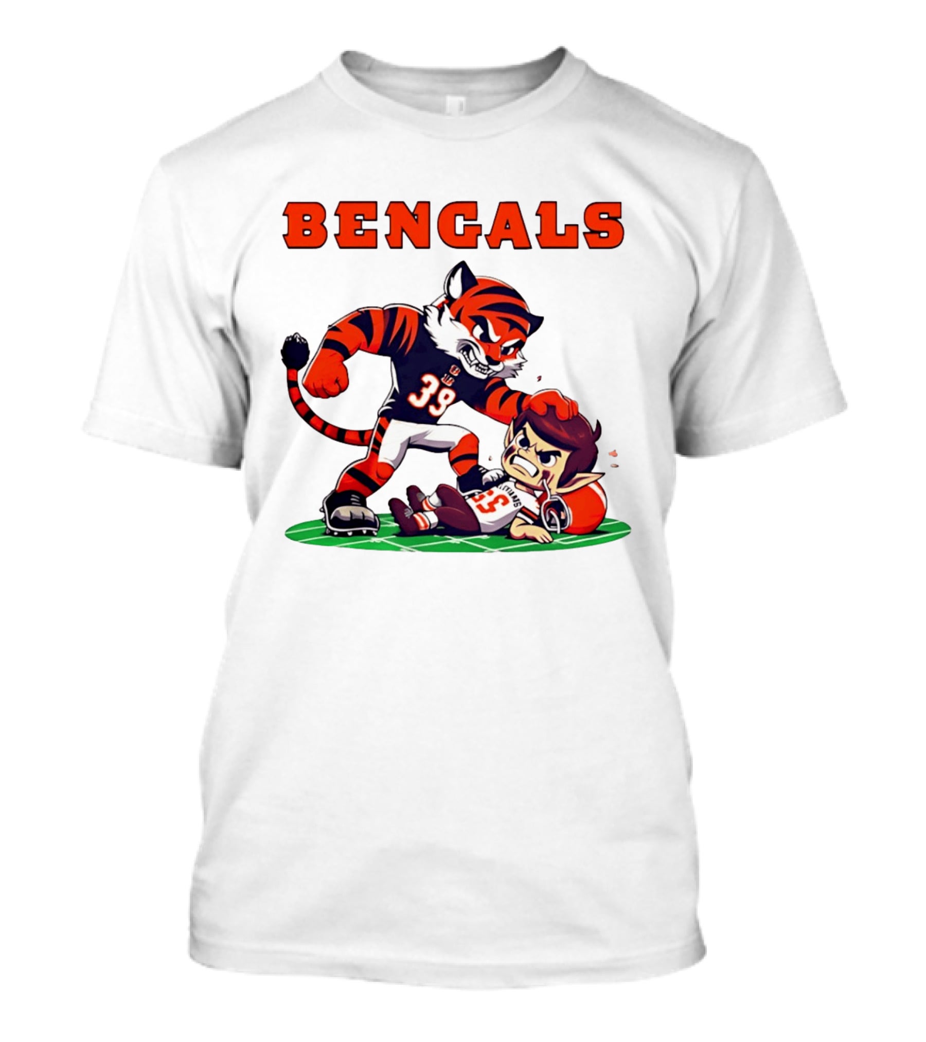 Cincinnati Bengals Rivals Cleveland Browns Cartoon T-Shirt
