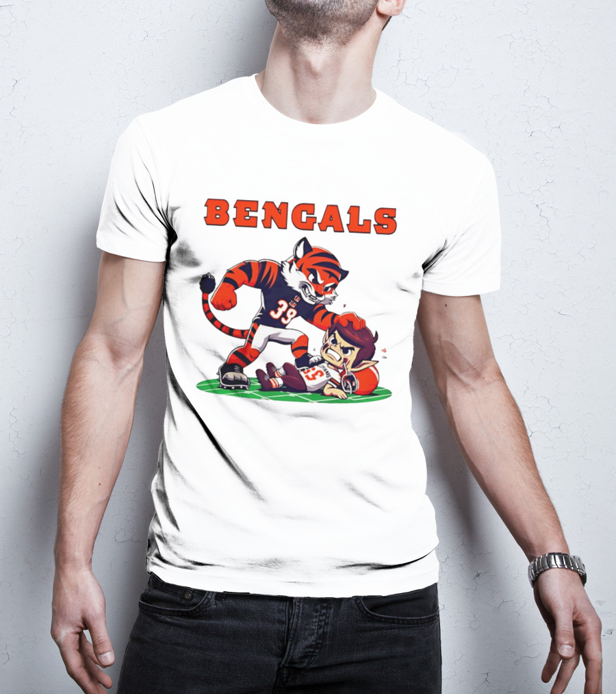 Cincinnati Bengals Rivals Cleveland Browns Cartoon T-Shirt