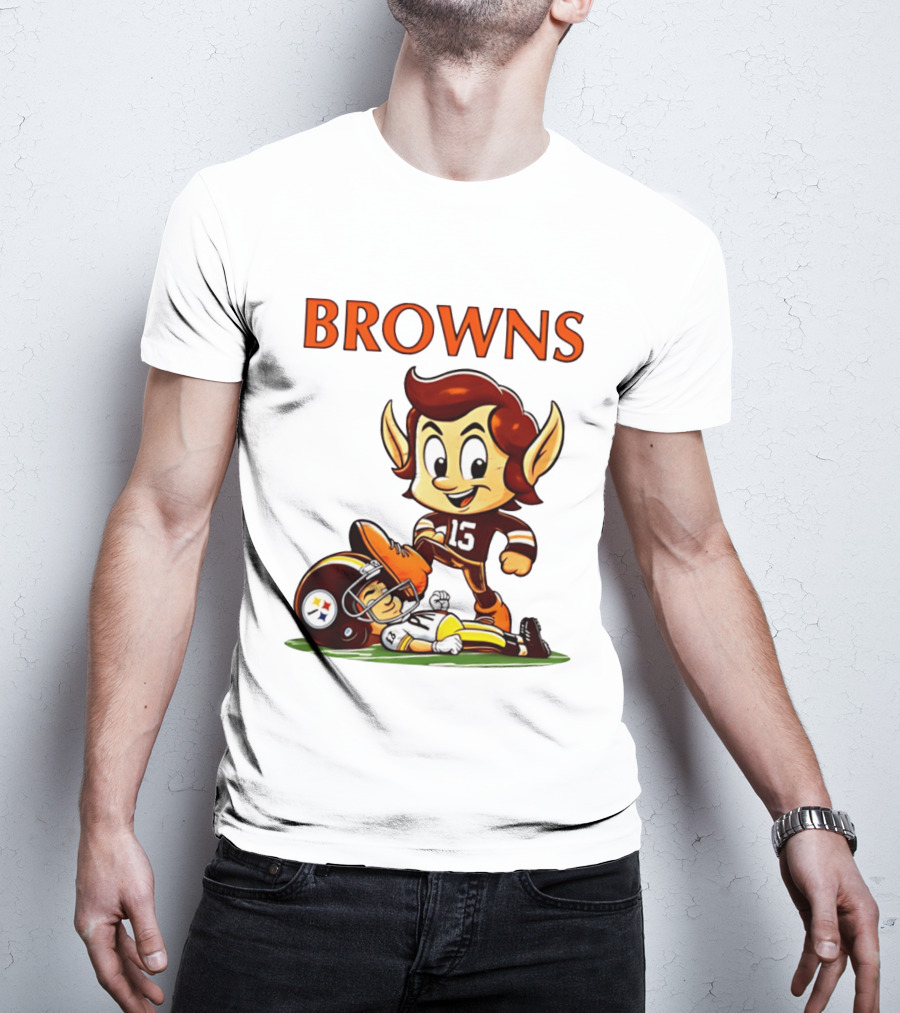 Cleveland Browns Victory Over Pittsburgh Steelers Rivalry Brownie T-Shirt