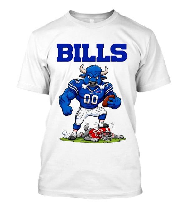Buffalo Bills Mascot Defeats Kansas City Chiefs Rivalry NFL Football T-Shirt