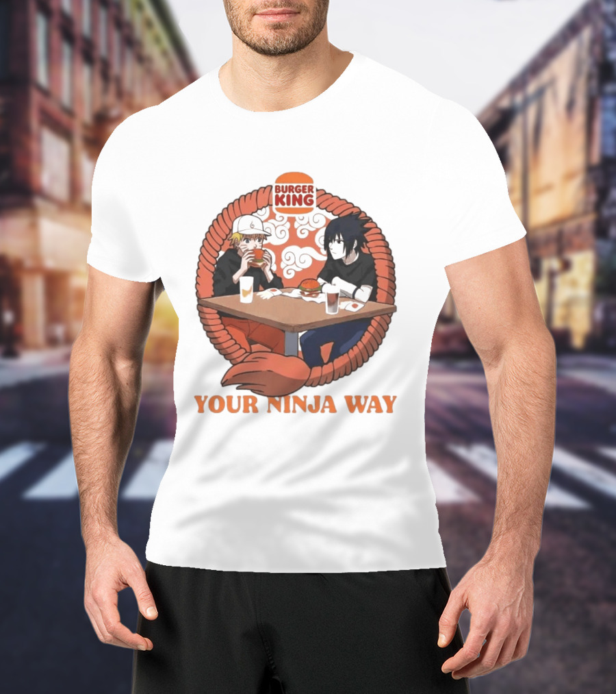 Burger King Naruto Sasuke Dining Your Ninja Way T-Shirt