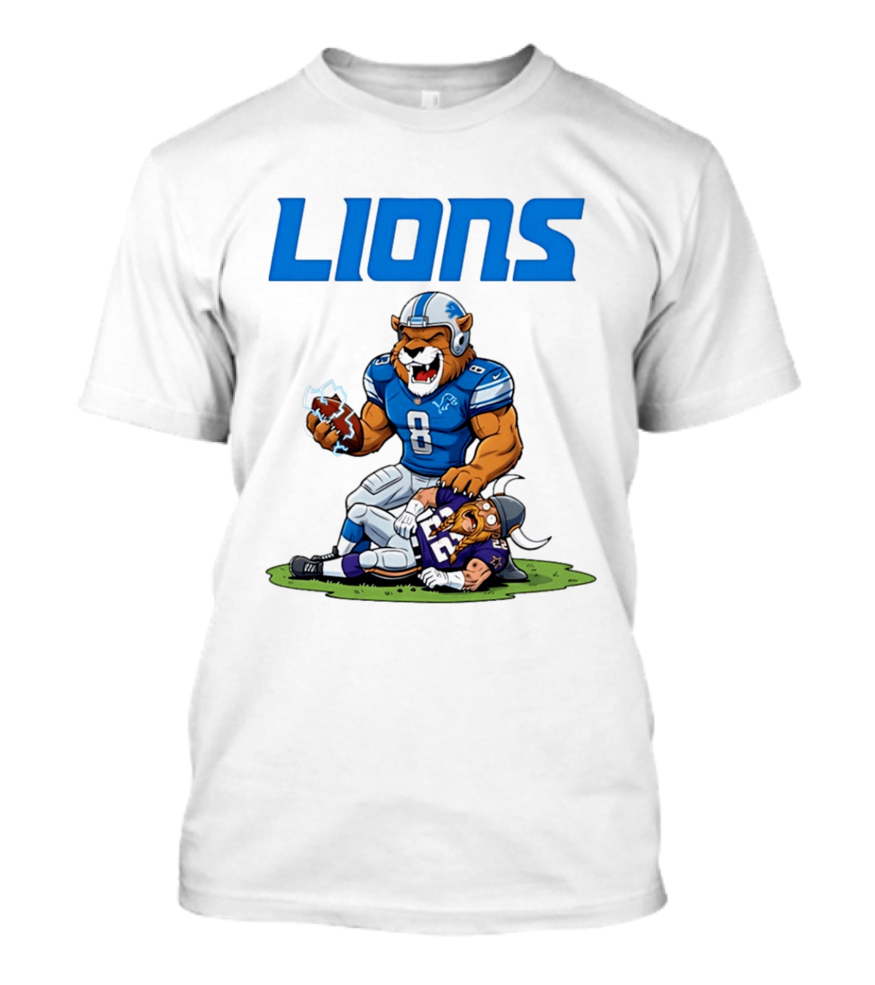 Detroit Lions Vs Minnesota Vikings Rivalry Game Battle T-Shirt