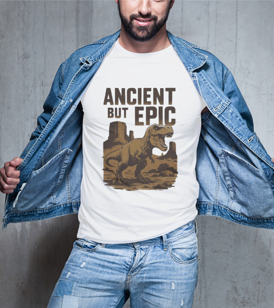 T. Rex Dinosaur Ancient But Epic Desert Scene T-Shirt