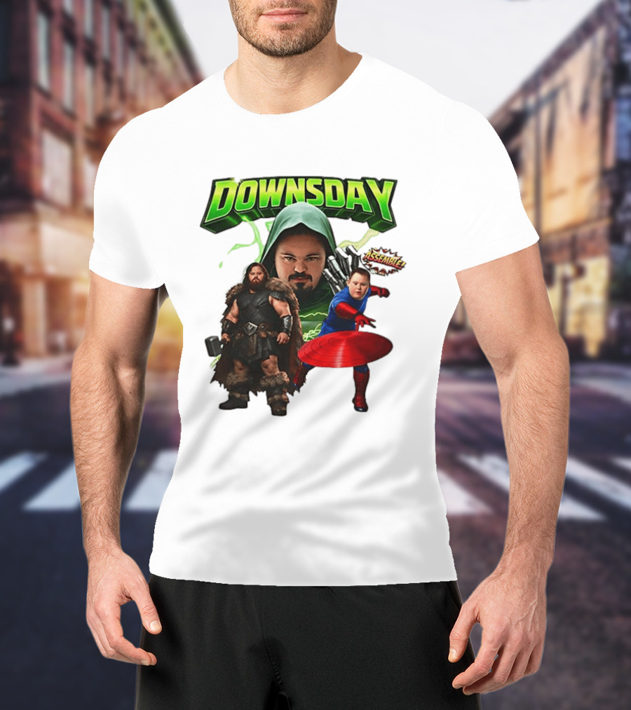 Donwsday Assemble Domesday X Down Syndrome Superhero T-Shirt