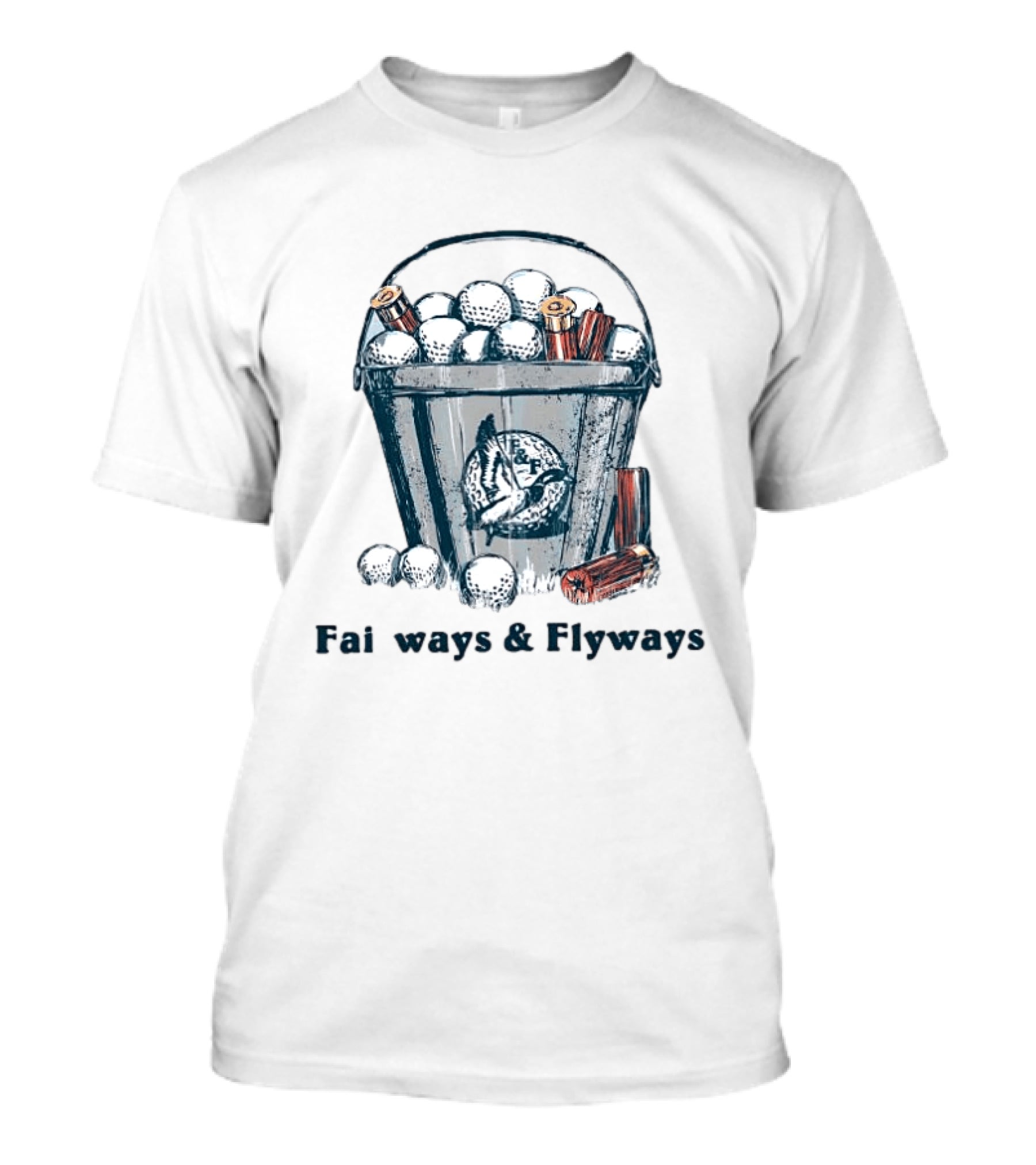 Fairways And Flyways Golf Ball Bucket With Shells T-Shirt