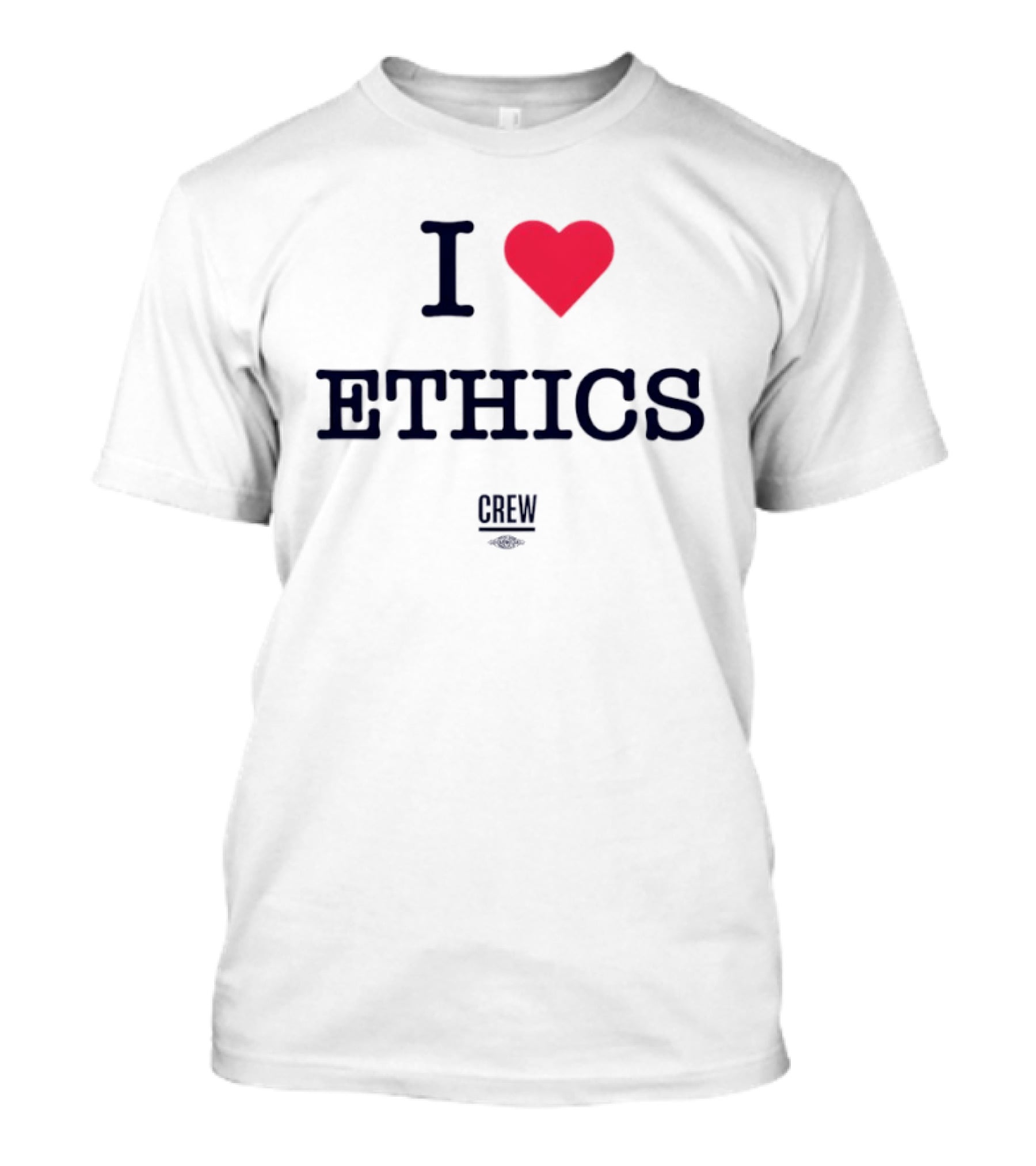 I Love Ethics Heart Crew T-Shirt