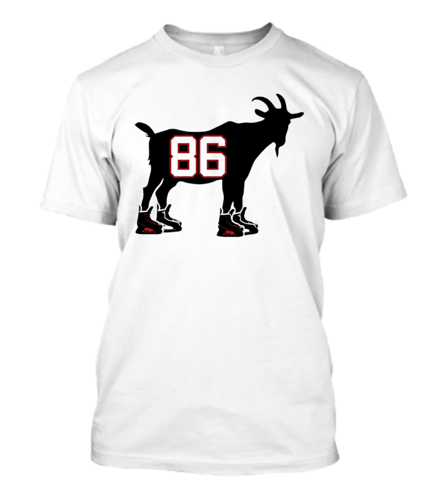 Jack Hughes GOAT 86 New Jersey Devils Tribute With Hockey Skates T-Shirt