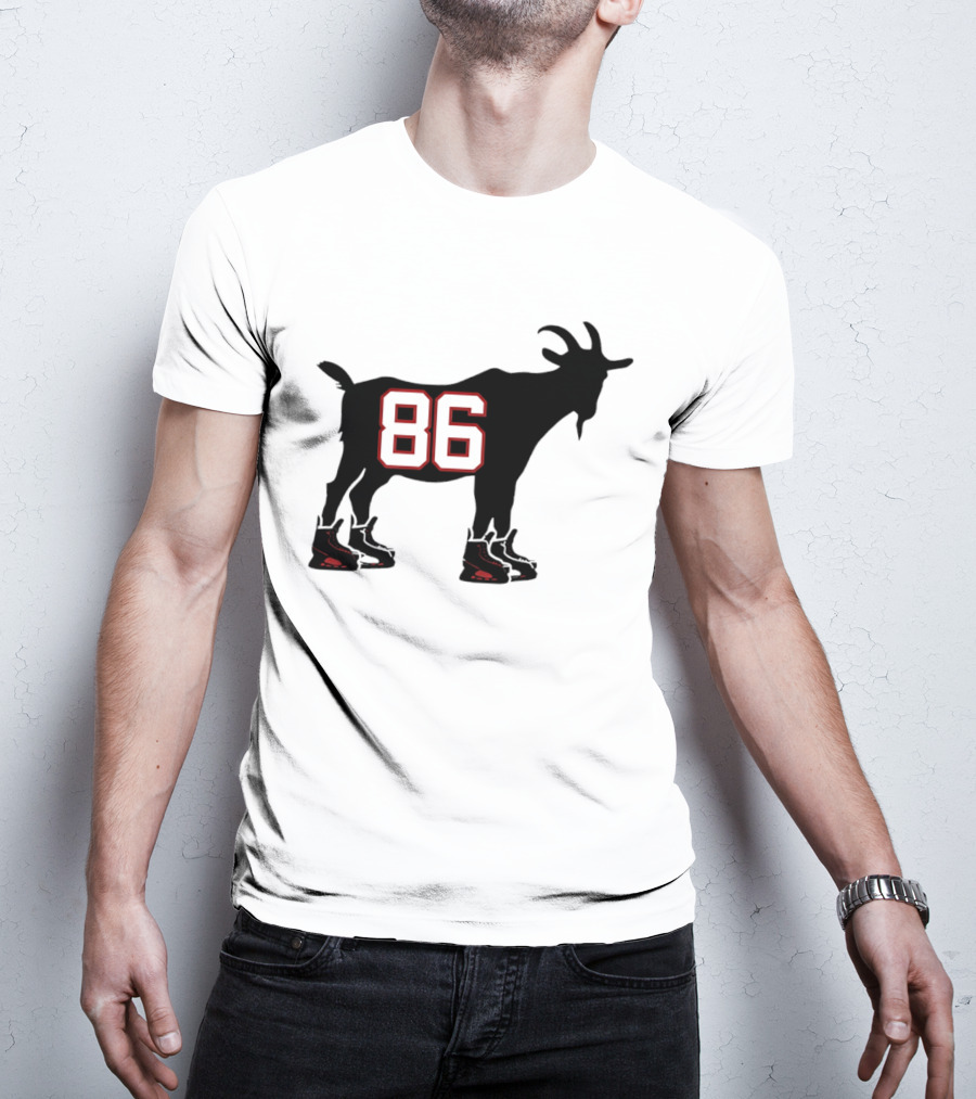 Jack Hughes GOAT 86 New Jersey Devils Tribute With Hockey Skates T-Shirt