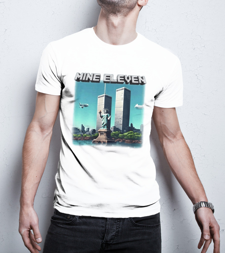 Mine Eleven Statue Of Liberty World Trade Center New York City T-Shirt