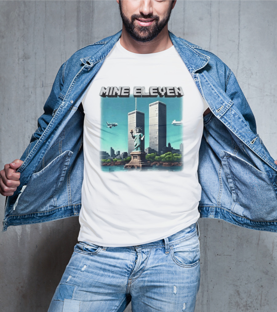 Mine Eleven Statue Of Liberty World Trade Center New York City T-Shirt
