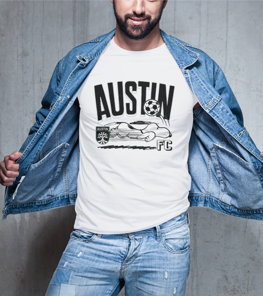 Austin FC Peanuts Snoopy Soccer Collaboration T-Shirt