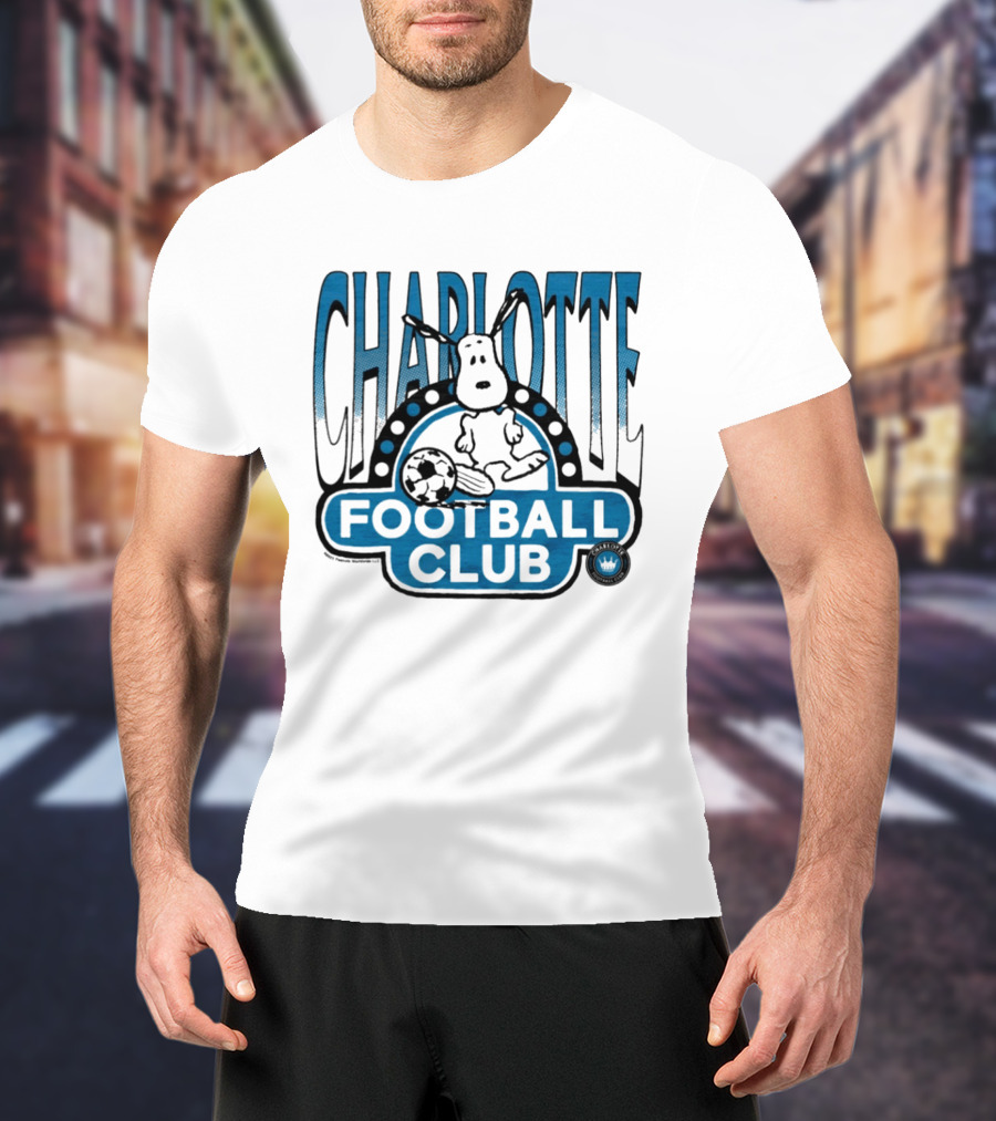 Peanuts Snoopy Charlotte Football Club Soccer Collaboration T-Shirt