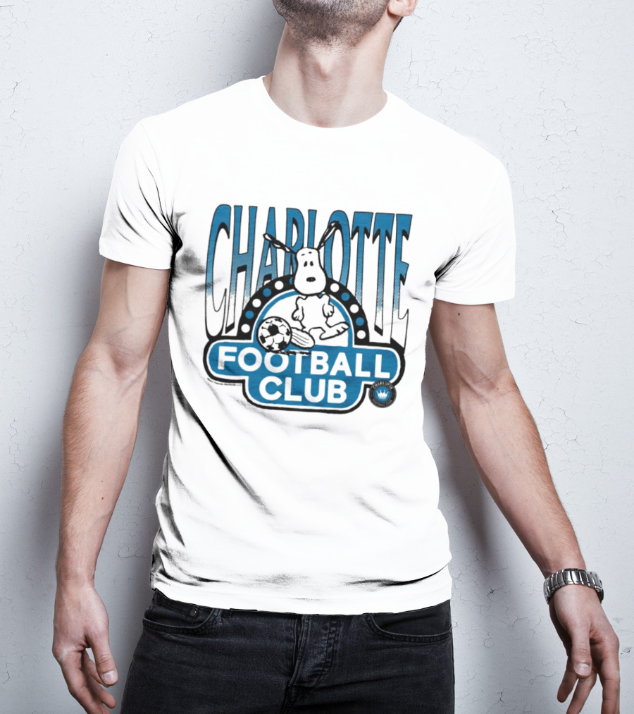Peanuts Snoopy Charlotte Football Club Soccer Collaboration T-Shirt