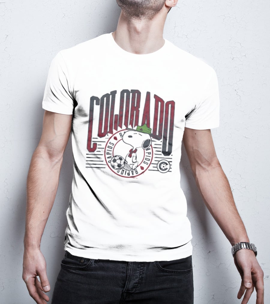Snoopy Colorado Rapids Collaboration With Soccer Ball T-Shirt
