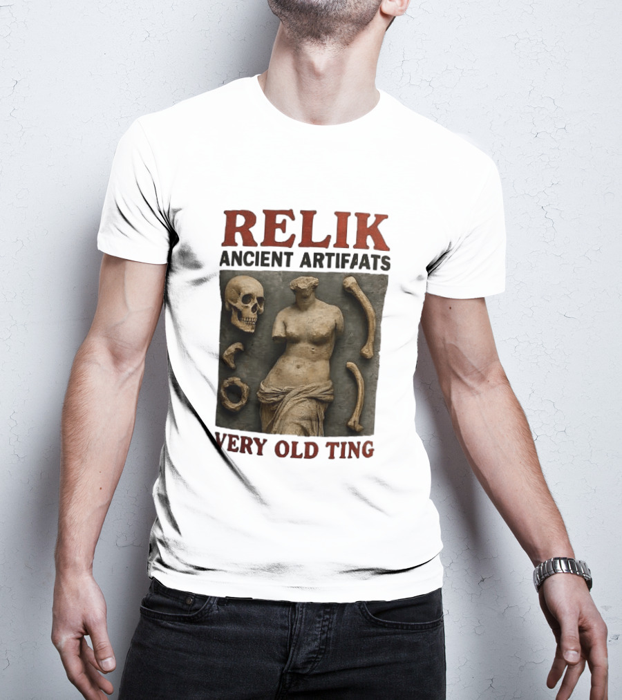 RELIX Ancient Artifacts Very Old Ting Statue And Skull T-Shirt