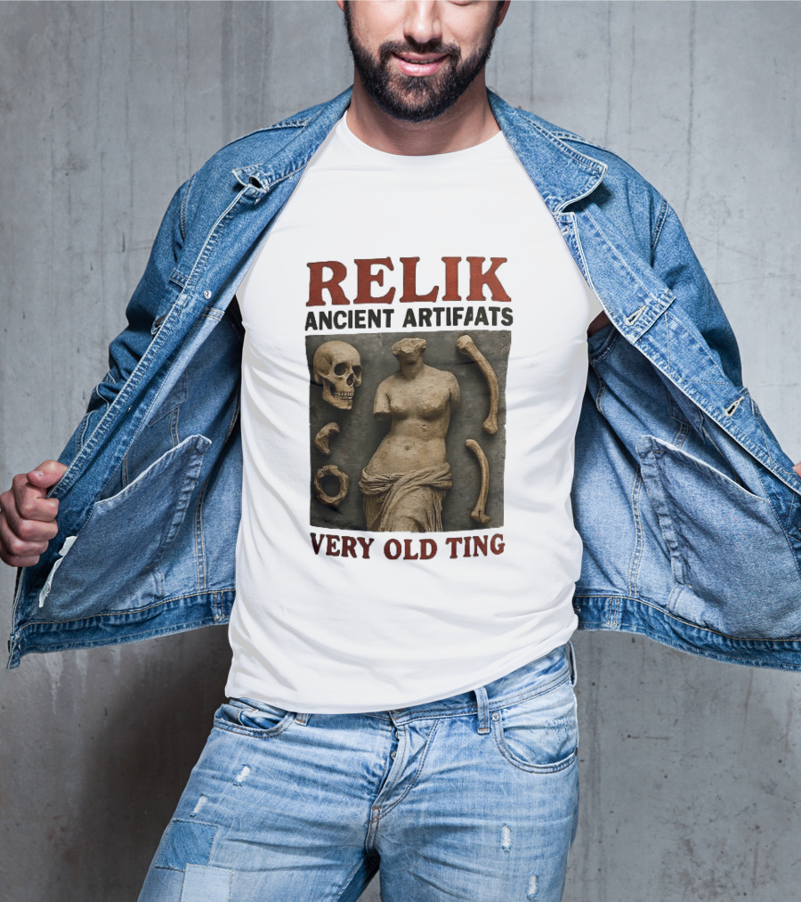RELIX Ancient Artifacts Very Old Ting Statue And Skull T-Shirt