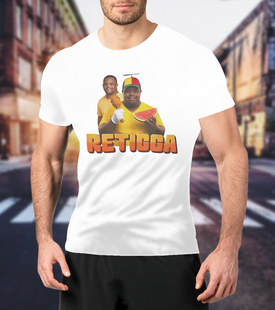 RETIGGA Fried Chicken Watermelon Meme Colorful Propeller Hat T-Shirt