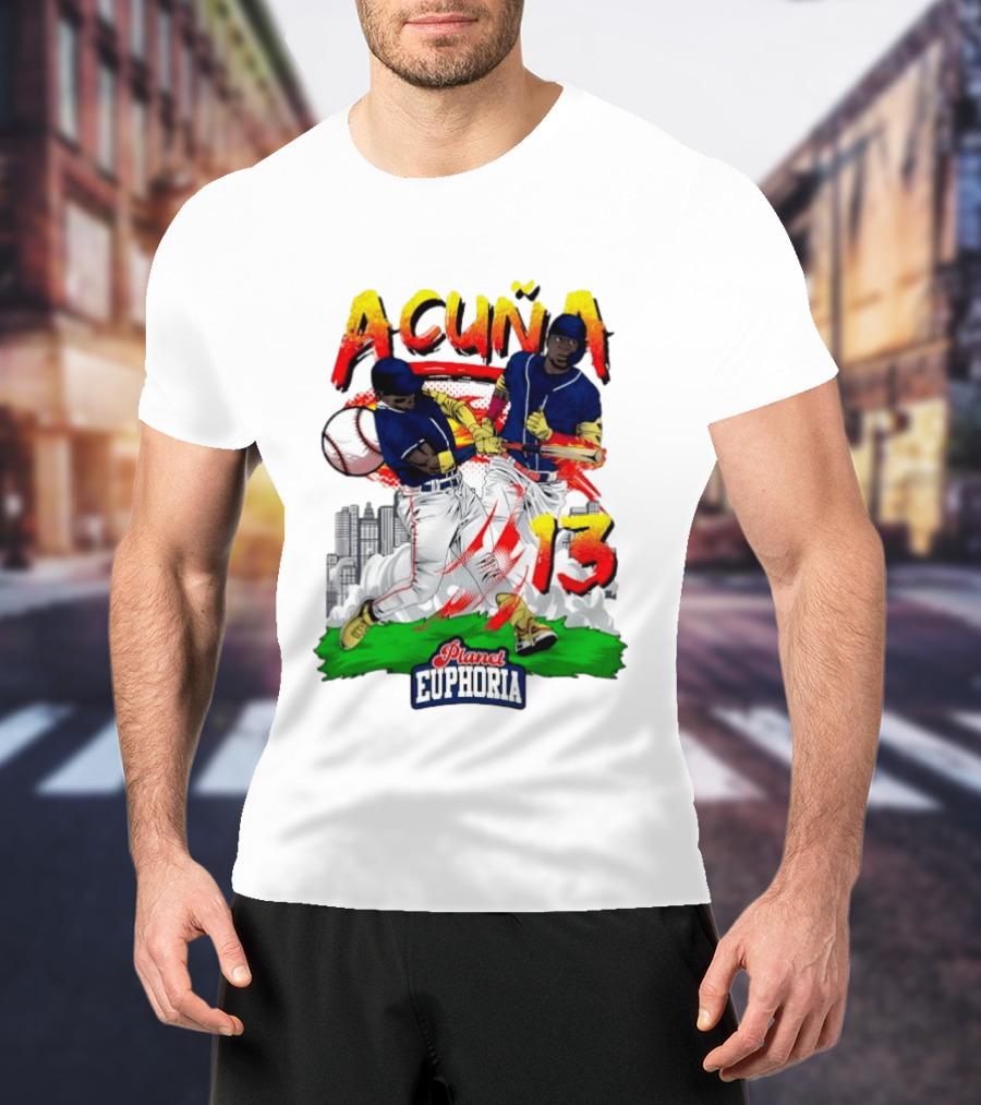 Ronald Acuña Jr Planet Euphoria Number 13 Baseball T-Shirt