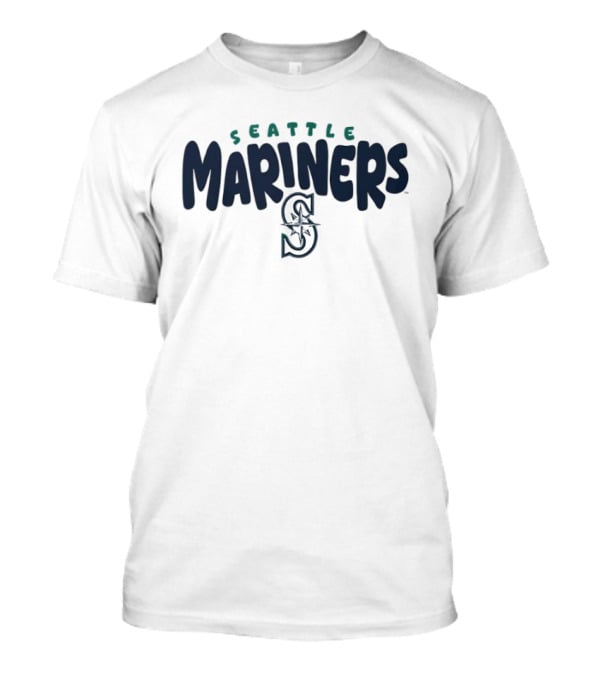 Seattle Mariners Baseball Crew Neck Bubble T-Shirt